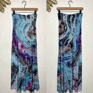 Lock & Love Geode Ice Tie Dye Maxi Skirt